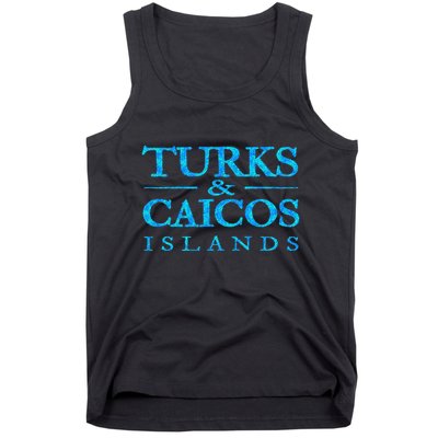 Turks And Caicos Islands Retro Colorful Tank Top