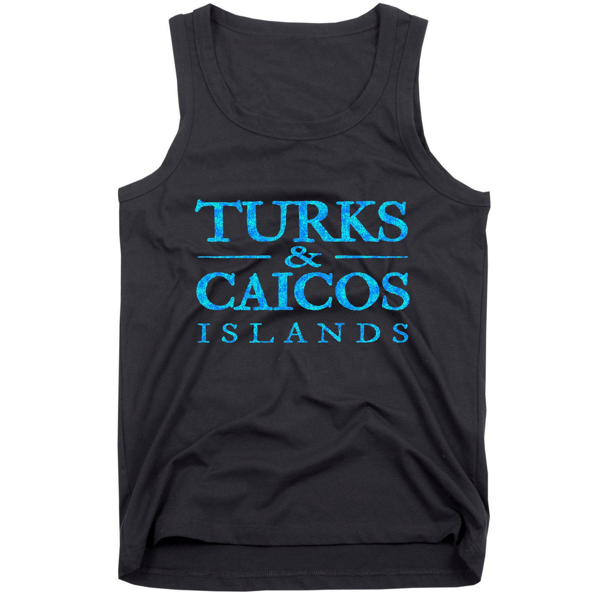 Turks And Caicos Islands Retro Colorful Tank Top