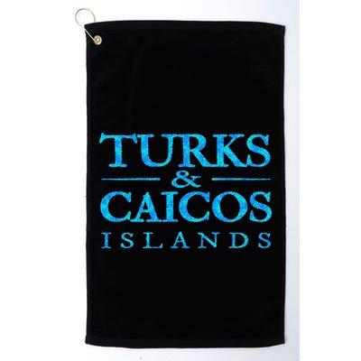 Turks And Caicos Islands Retro Colorful Golf Towel