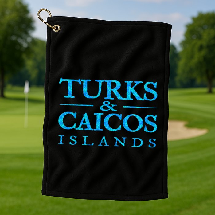 Turks And Caicos Islands Retro Colorful Golf Towel