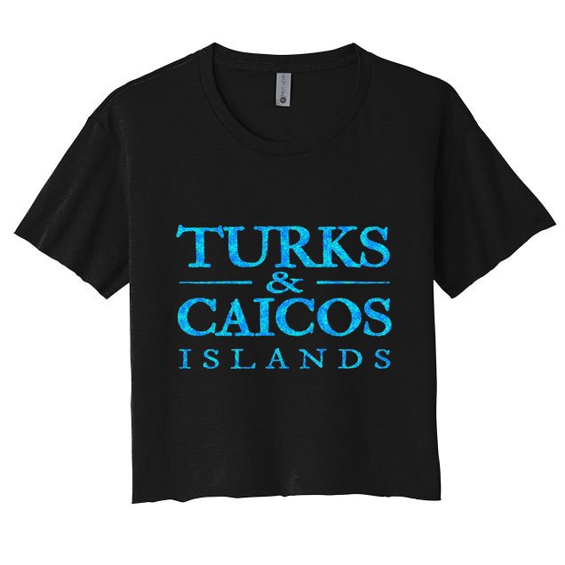 Turks And Caicos Islands Retro Colorful Crop Top