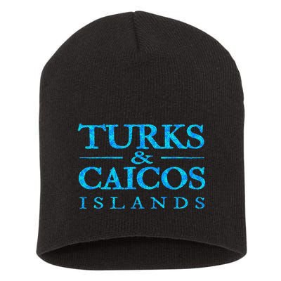 Turks And Caicos Islands Retro Colorful Short Acrylic Beanie