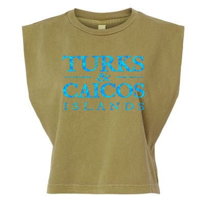 Turks And Caicos Islands Retro Colorful Garment-Dyed Women's Muscle Tee