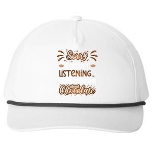 Thinking About Chocolate Funny Chocolate Lover Gift Snapback Five-Panel Rope Hat