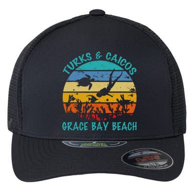 Turks And Caicos Islands West Indies Grace Bay Beach Flexfit Unipanel Trucker Cap