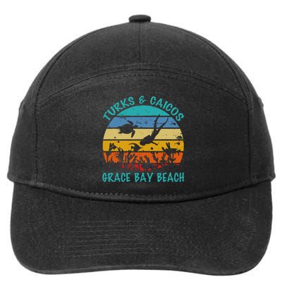 Turks And Caicos Islands West Indies Grace Bay Beach 7-Panel Snapback Hat