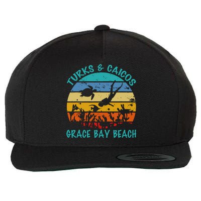 Turks And Caicos Islands West Indies Grace Bay Beach Wool Snapback Cap