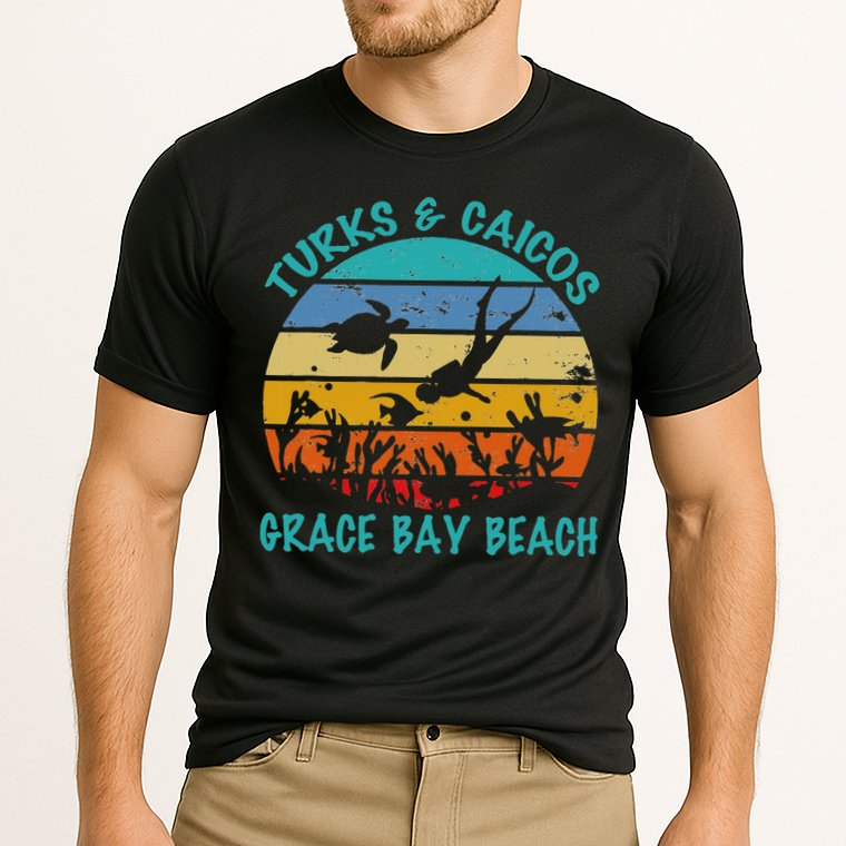 Turks And Caicos Islands West Indies Grace Bay Beach Performance Shirt