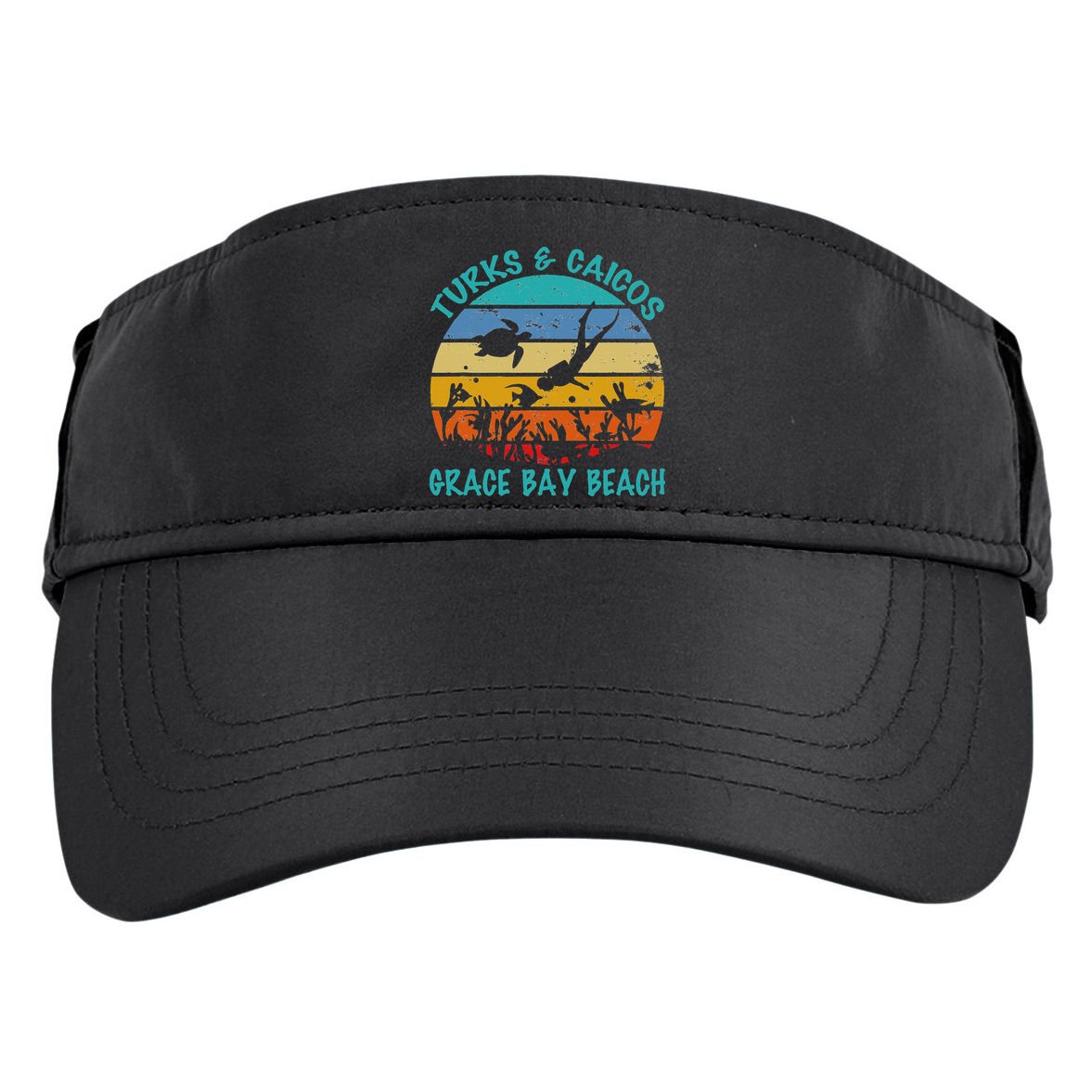Turks And Caicos Islands West Indies Grace Bay Beach Adult Drive Performance Visor