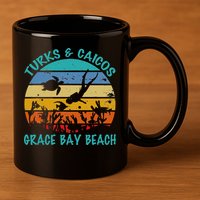 Turks And Caicos Islands West Indies Grace Bay Beach 11oz C Handle Ceramic Mug