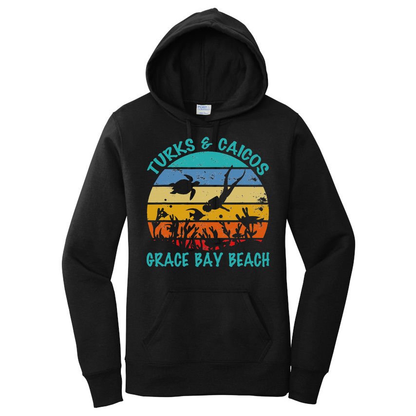 Turks And Caicos Islands West Indies Grace Bay Beach Women's Pullover Hoodie