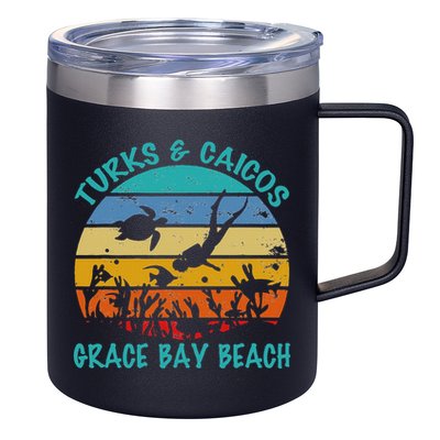 Turks And Caicos Islands West Indies Grace Bay Beach 12oz Stainless Steel Coffee Mug