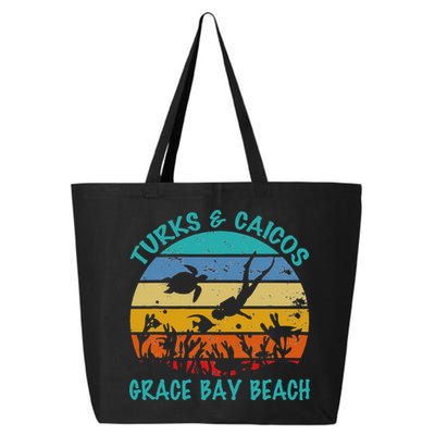 Turks And Caicos Islands West Indies Grace Bay Beach 25L Jumbo Tote