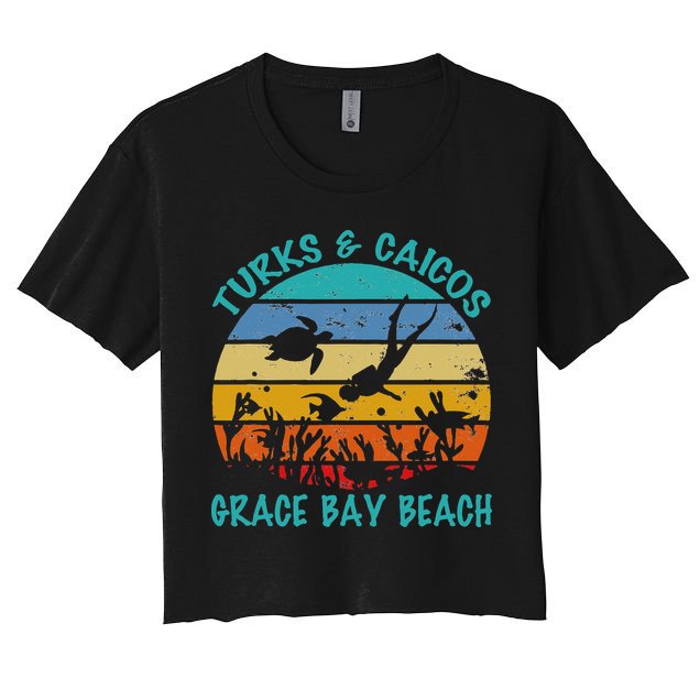 Turks And Caicos Islands West Indies Grace Bay Beach Crop Top