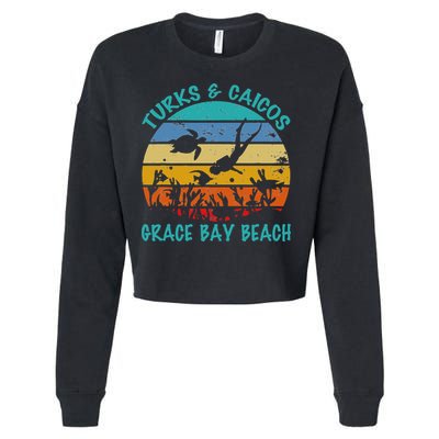 Turks And Caicos Islands West Indies Grace Bay Beach Cropped Pullover Crew
