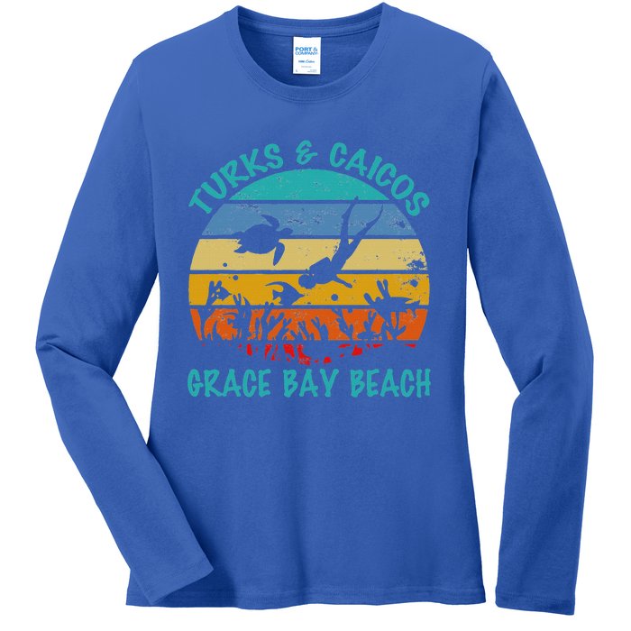 Turks And Caicos Islands West Indies Grace Bay Beach Ladies Long Sleeve Shirt