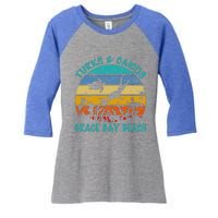 Turks And Caicos Islands West Indies Grace Bay Beach Women's Tri-Blend 3/4-Sleeve Raglan Shirt