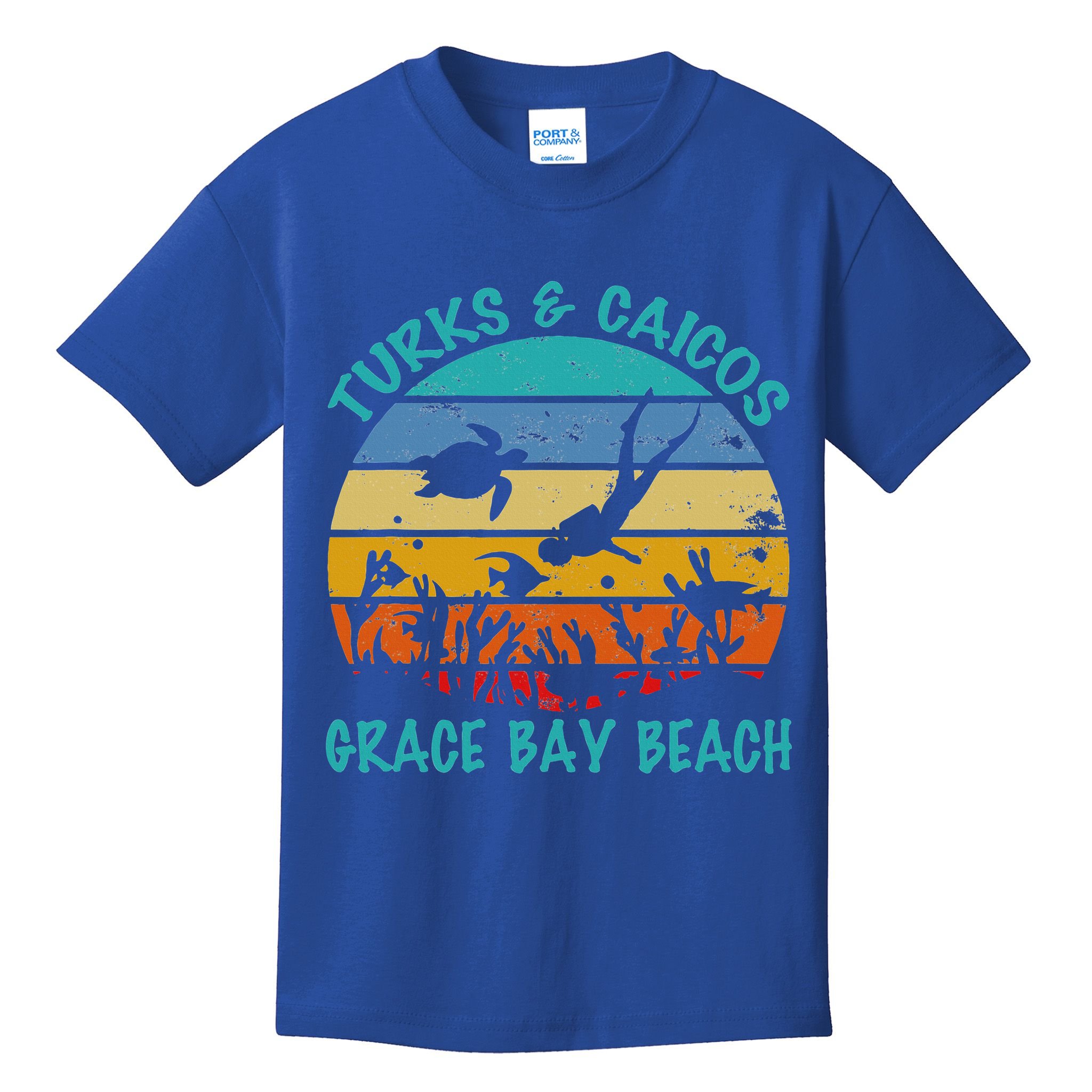 Turks And Caicos Islands West Indies Grace Bay Beach Kids T-Shirt