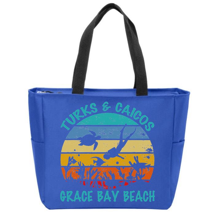 Turks And Caicos Islands West Indies Grace Bay Beach Zip Tote Bag
