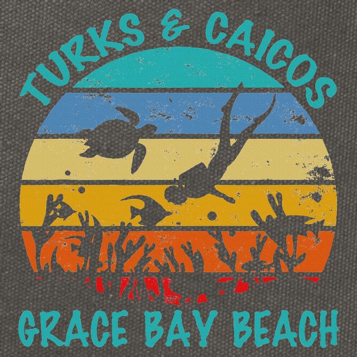 Turks And Caicos Islands West Indies Grace Bay Beach Cotton Canvas Backpack