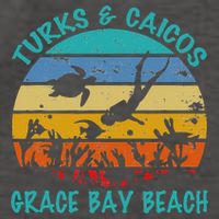 Turks And Caicos Islands West Indies Grace Bay Beach Vector Backpack