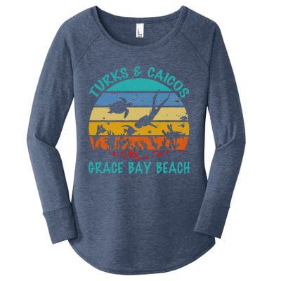 Turks And Caicos Islands West Indies Grace Bay Beach Women's Perfect Tri Tunic Long Sleeve Shirt