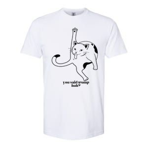 Trump And Cats So You Said Trump Cat Licking Softstyle CVC T-Shirt