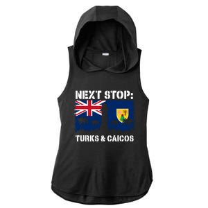 Turks And Caicos Summer Vacation Trip Next Stop Vacay Vibes Gift Ladies PosiCharge Tri-Blend Wicking Draft Hoodie Tank