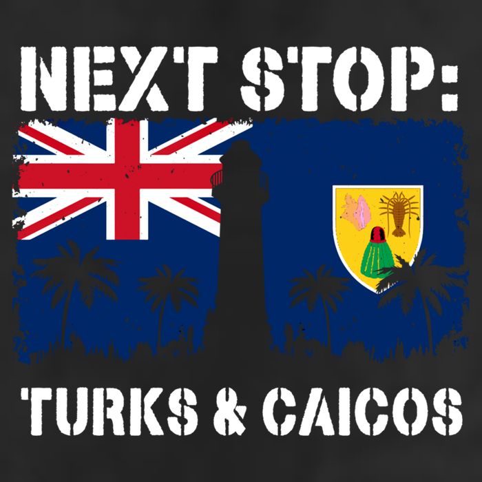 Turks And Caicos Summer Vacation Trip Next Stop Vacay Vibes Gift 7 Panel Mesh Trucker Snapback Hat