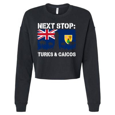 Turks And Caicos Summer Vacation Trip Next Stop Vacay Vibes Gift Cropped Pullover Crew