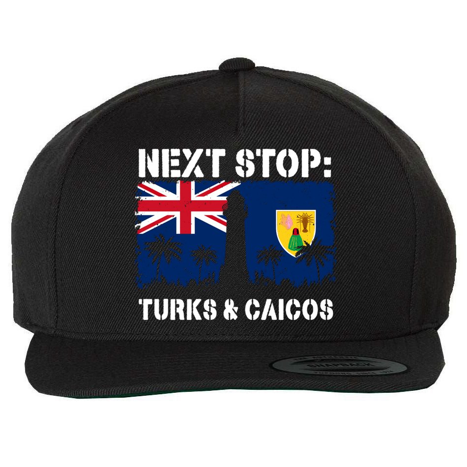 Turks And Caicos Summer Vacation Trip Next Stop Vacay Vibes Gift Wool Snapback Cap