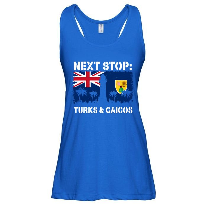 Turks And Caicos Summer Vacation Trip Next Stop Vacay Vibes Gift Ladies Essential Flowy Tank