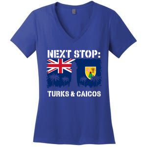 Turks And Caicos Summer Vacation Trip Next Stop Vacay Vibes Gift Women's V-Neck T-Shirt