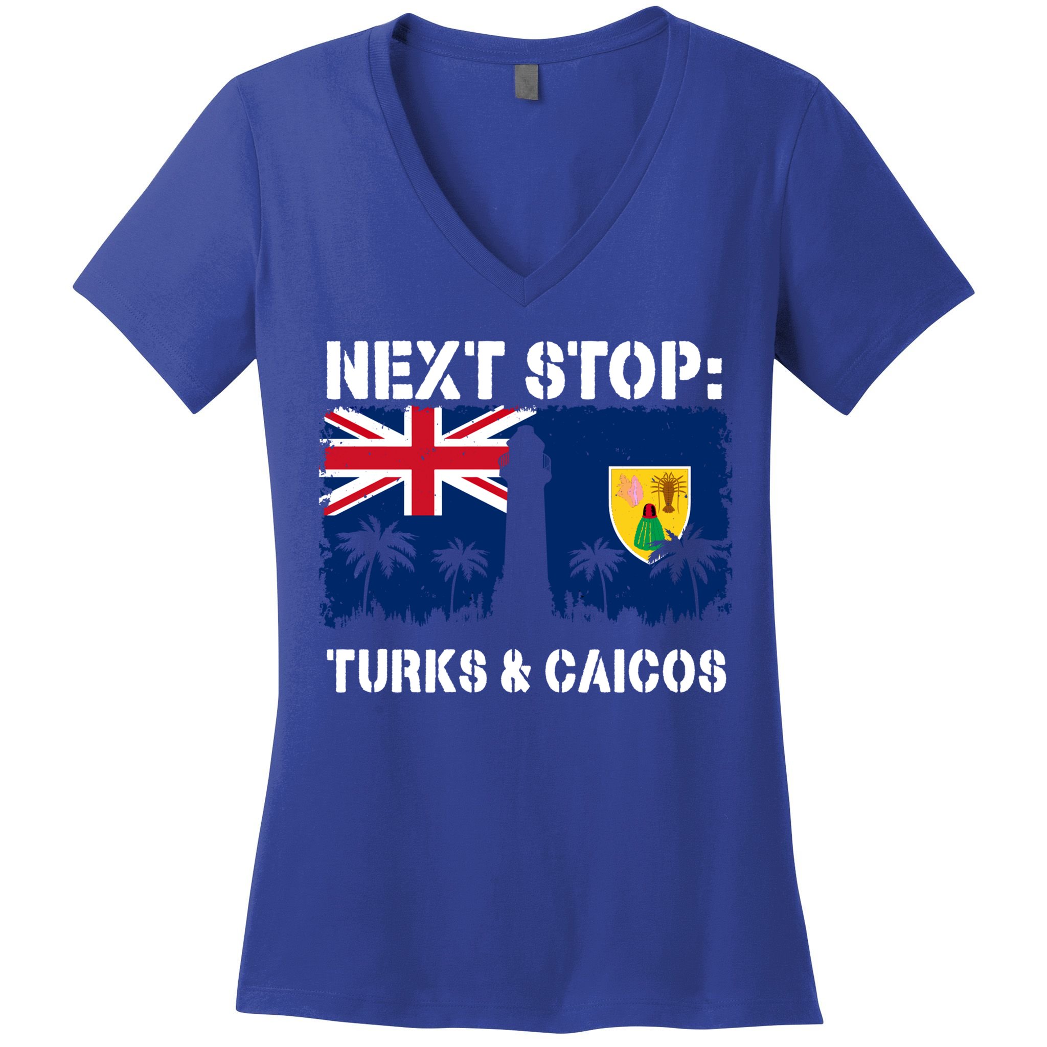Turks And Caicos Summer Vacation Trip Next Stop Vacay Vibes Gift Women's V-Neck T-Shirt