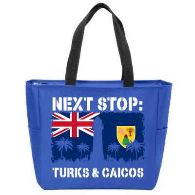 Turks And Caicos Summer Vacation Trip Next Stop Vacay Vibes Gift Zip Tote Bag