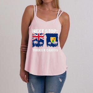 Turks And Caicos Summer Vacation Trip Next Stop Vacay Vibes Gift Women's Strappy Tank