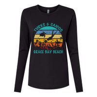 Turks And Caicos Islands West Indies Grace Bay Beach Womens Cotton Relaxed Long Sleeve T-Shirt