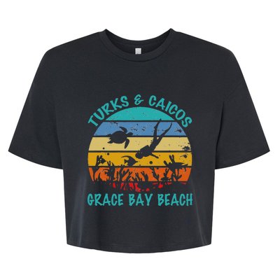 Turks And Caicos Islands West Indies Grace Bay Beach Bella+Canvas Jersey Crop Tee