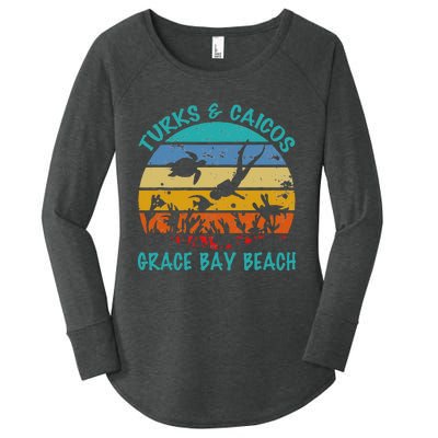 Turks And Caicos Islands West Indies Grace Bay Beach Women's Perfect Tri Tunic Long Sleeve Shirt