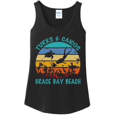 Turks And Caicos Islands West Indies Grace Bay Beach Ladies Essential Tank