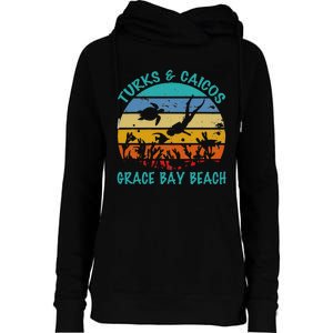 Turks And Caicos Islands West Indies Grace Bay Beach Womens Funnel Neck Pullover Hood