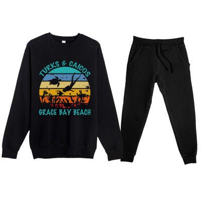 Turks And Caicos Islands West Indies Grace Bay Beach Premium Crewneck Sweatsuit Set