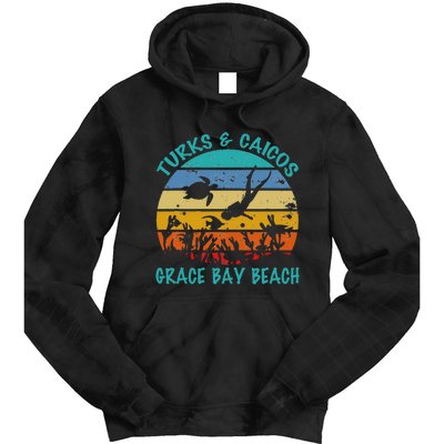 Turks And Caicos Islands West Indies Grace Bay Beach Tie Dye Hoodie