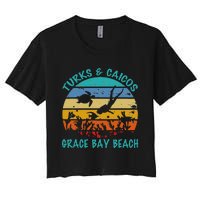 Turks And Caicos Islands West Indies Grace Bay Beach Women's Crop Top Tee