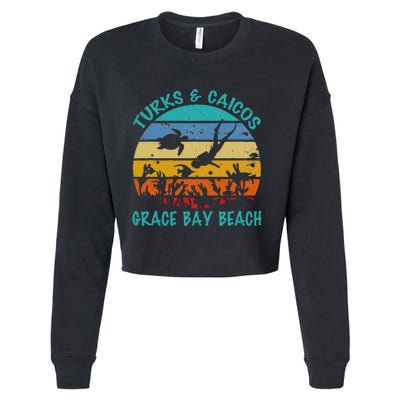 Turks And Caicos Islands West Indies Grace Bay Beach Cropped Pullover Crew