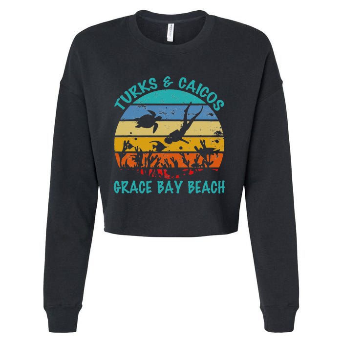 Turks And Caicos Islands West Indies Grace Bay Beach Cropped Pullover Crew