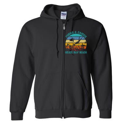 Turks And Caicos Islands West Indies Grace Bay Beach Full Zip Hoodie