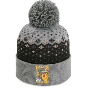 Tacos And Cervezas Graphic The Baniff Cuffed Pom Beanie