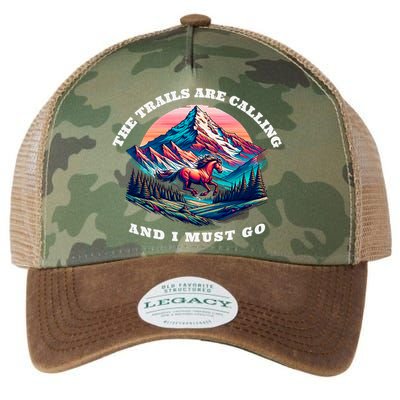 Trails Are Calling And I Must Go Wild Horse Nature Art Legacy Tie Dye Trucker Hat