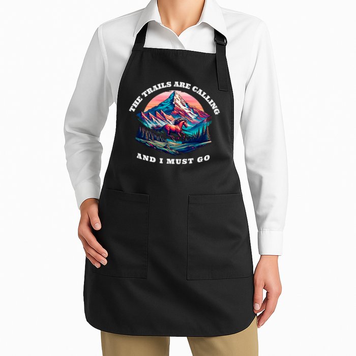 Trails Are Calling And I Must Go Wild Horse Nature Art Apron